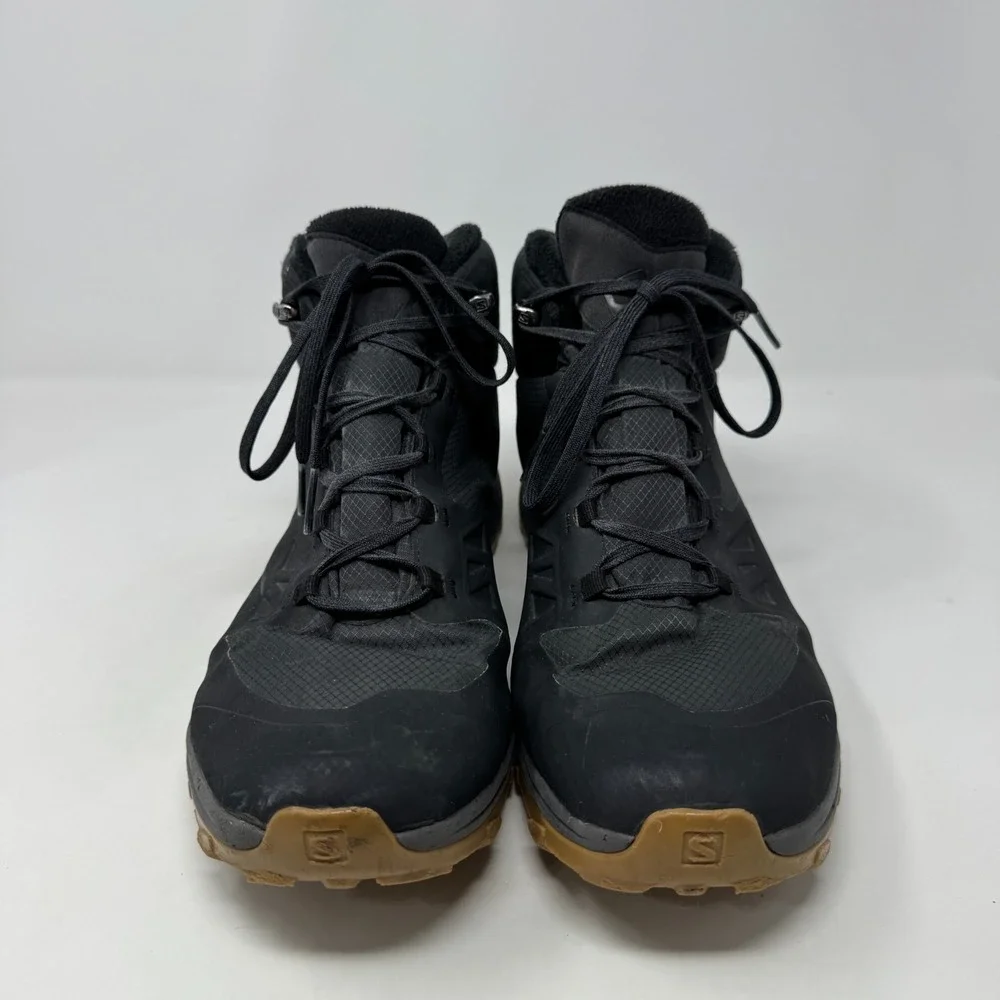 Salomon Outsnap CSWP Black Gum Hiking Trail Lace Boots Shoes Men's Size 11.5